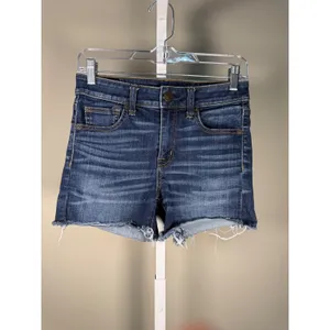 American Eagle High Rise‎ Denim Shorts Raw Hem Stretch Casual Summer 4 thumbnail 2
