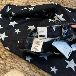 Judy Blue Star Print Flare Jeans Womens 9/29 High Waist Dark Blue JB88662 NWT thumbnail 5