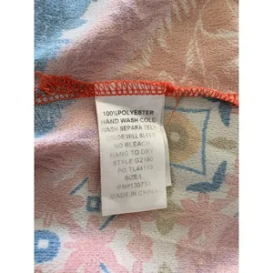 Umgee Orange Multicolor Bohemian Peasant Bell Sleeves Dress/Tunic Keyhole Large thumbnail 5