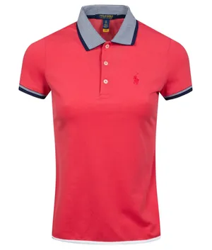 Polo Golf Ralph Lauren Polo Shirt Womens XS Pink Striped‎ Collar Short Sleeve thumbnail 1