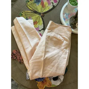 Banana Republic Pants Womens 6 Martin Fit Trouser light Pink 100% Linen thumbnail 2
