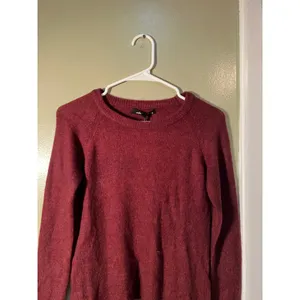 Olivaceous Women's Size Small Knit Top Long Sleeve Tie Front Burgundy Soft thumbnail 3