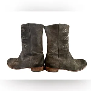 UGG Australia 3282 Cailyn Western Mid Calf Brown Suede‎ Distressed Boot sz 9 thumbnail 7