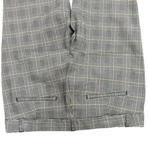 Banana Republic Sloan Plaid Black Tan Slim Leg Trousers Pants size 12 Pockets thumbnail 11