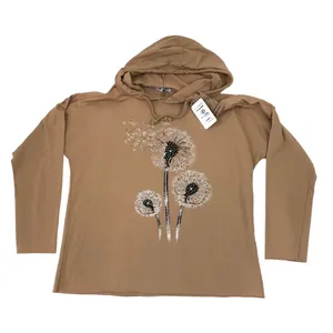 MODA LUCIDO Italian Hoodie Women L Crystal Embroidered Fairy Boho Retro Y2K NWT thumbnail 4