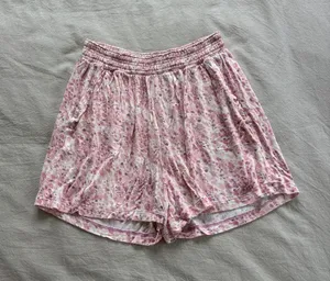 Pink Floral Women’s Pajama Shorts thumbnail 1