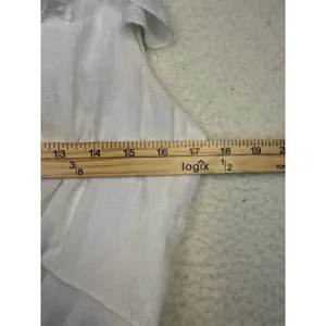 Audrey Parks Francesca's White Ruffle Maxi‎ Large Dress Beach Bridal Feminine thumbnail 5