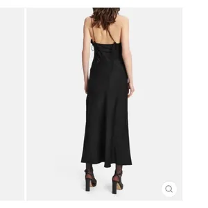 NEW Bardot Lamont Black Satin Slip Dress Size XXL/US 12 Midi‎ Lace thumbnail 2