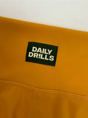 Daily Drills Go! High Rise Leggings Honey Gold Mustard Yellow thumbnail 10