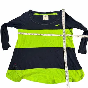 Hollister Y2K Striped Long Sleeve Top Size Small thumbnail 2