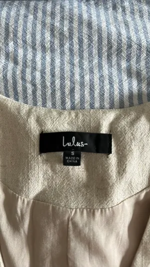 Lulus Cropped Linen Vest Top thumbnail 4