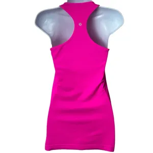 Lululemon Cool Racerback Tank Top Hot Pink Athletic‎ Feminine Stretch Gym XS thumbnail 5