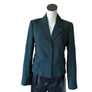 NWOT Zara Fitted Wool Blend Blazer Green Bloggers Fave thumbnail 8