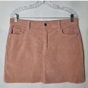 Sneak Peak Mauve Dusty Rose Pink Corduroy Mini Skirt Large thumbnail 4