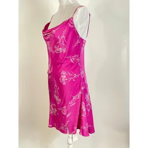 ASTR The Label Pink Dancing Queen Draped Neckline Floral Mini Dress Size Med thumbnail 5