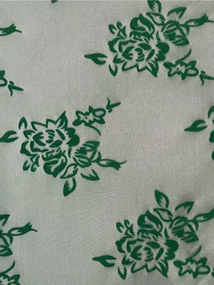 Studio Y by Maurices Emerald Green Velvet Flocked Floral Mesh Top NWT Size 0X thumbnail 8