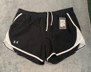 Under Armour Women's Black and White Athletic Shorts thumbnail 1