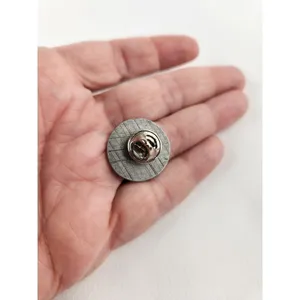 Vintage‎ Pewter Teacher Crest Silver Tone Round Pin Button Award Merit Student thumbnail 2