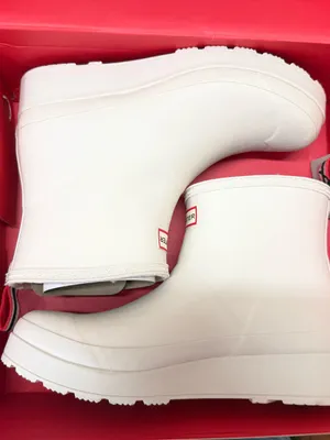 Hunter Women's Original Play Short Rain Boots white willow size 11 NIB thumbnail 6