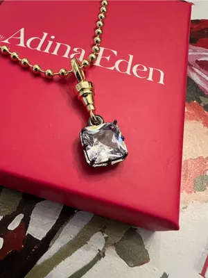 Revolve x Adina Eden Square Encased Statement Necklace Charm thumbnail 4