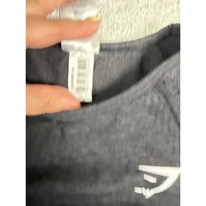 GymShark Crop Top Womens S Black Seamless Crop Long Sleeve Shirt thumbnail 3