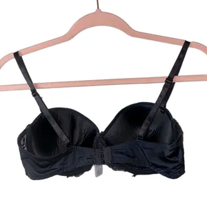Laura Ashley Black Lace‎ Push-Up Bra 36C Underwire Padded Lingerie Bra thumbnail 4