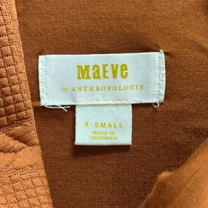 Maeve Anthropologie Button Side Cropped Top Vest Pecan Brown Size XS thumbnail 10