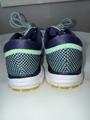 Brooks Men's Athletic Running Shoes - Navy and Lime Green thumbnail 5