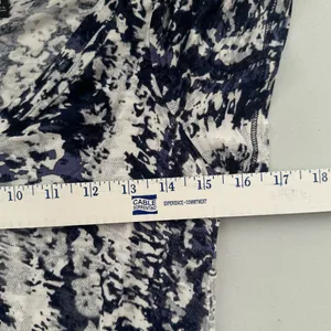 Simply Vera Vera Wang Blue and White Short Sleeve Top thumbnail 4
