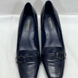Easy Spirit Leather Slip On Heel‎ Women 8.5 Dark Purle Business Timeless Comfort thumbnail 2