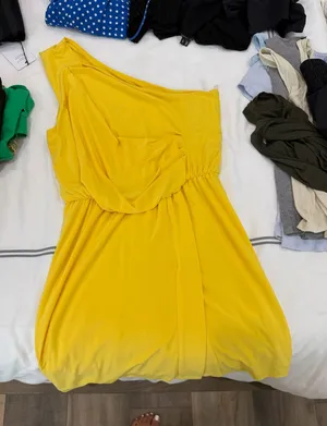 Yellow One Shoulder Dress thumbnail 1