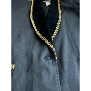 Vintage 90s Contempo Casuals Gold Trim Blazer Oversized Small thumbnail 10