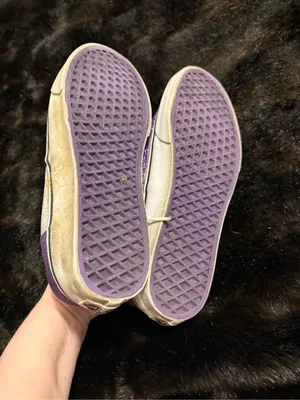 Vans OFF The Wall Shoes/Sneakers in Sparkle Glitter Purple & Silver Size 9.5 thumbnail 6