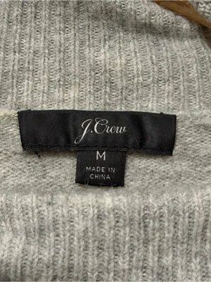 J. Crew Merino Wool Turtleneck Sweater Size Medium Gray Pullover thumbnail 4