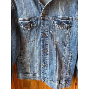 Aeropostale Womens Blue Denim Trucker Jacket Medium Wash Button Front‎ Large thumbnail 6