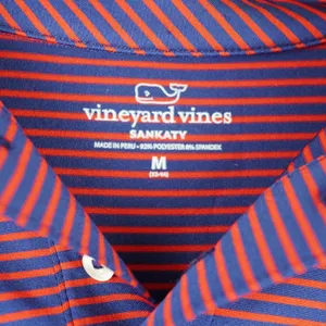 Vineyard‎ Vines Sankaty Polo Women Medium Striped Performance Preppy Indie thumbnail 6
