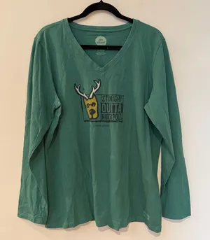 Life is Good Straight Outta the North Pole Long Sleeve Top thumbnail 1