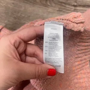 MADEWELL Funnel Neck Sweater In Pink-multi size small‎ thumbnail 5