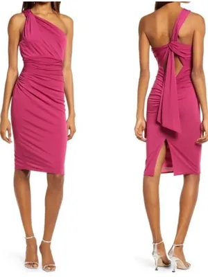Katie May High Roller One Shoulder Nekcline Bodycon Cocktail Dress thumbnail 2