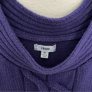Cable Knit Sweater Deep Blue Purple size XL thumbnail 3