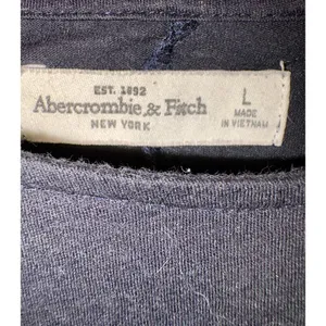 Abercrombie & Fitch Property of N.Y. Black White Knit Graphic Tank Top Size L thumbnail 4
