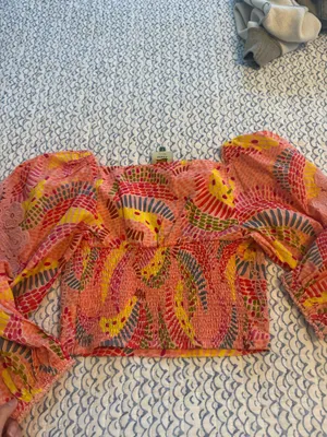 Farm Rio dotted banana blouse medium thumbnail 6