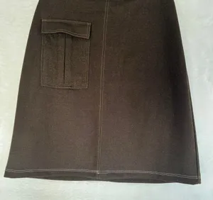 Zara Woman Brown Cargo Mini Skirt Womens‎ Size M Utility A-Line Contrast Stitch thumbnail 1
