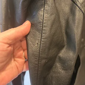 VTG General Clothing‎ Company Ltd Black Leather Jacket WomenscL 80's Oversized thumbnail 5