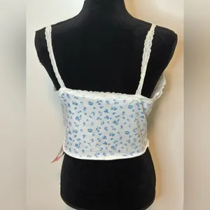 (Romwe) NWT Floral Tank Top: Size Large (US 8/10) thumbnail 2