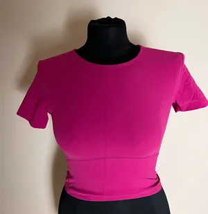 Aritzia Golden Fuchsia Crop Top thumbnail 1