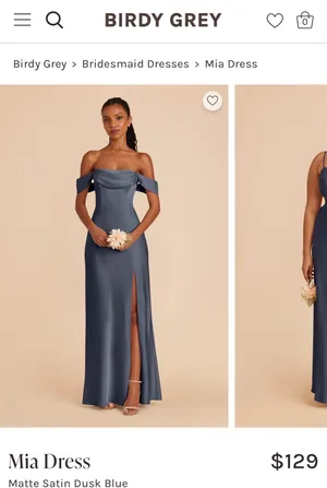 Dusk blue birdy grey dress thumbnail 2