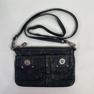 Marc By Marc Jacobs Black Pebbled Leather Adjustable Crossbody Messenger Bag thumbnail 3