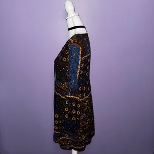 Altar’d State Bohemian Long Sleeve Floral Print Mini Dress thumbnail 11