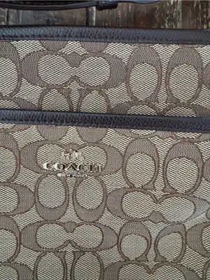Coach Brown Signature Jacquard Crossbody Bag thumbnail 2